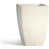 Tekcnoplast Vaso Aloe In Resina Quadrato Avorio H40 27X27Cm