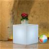 Tekcnoplast Lampada Cubo In Resina Quadrato H40 Led Multicolor Cavo 40x40Cm
