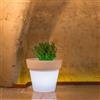 Tekcnoplast Vaso Begonia In Resina Tondo H45 Lampada Bianca Ø 50Cm