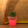 Tekcnoplast Vaso Begonia In Resina Tondo H45 Lampada Rossa Ø 50Cm