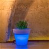 Tekcnoplast Vaso Begonia In Resina Tondo H45 Lampada Azzurra Ø 50Cm
