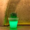 Tekcnoplast Vaso Begonia In Resina Tondo H45 Lampada Verde Ø 50Cm
