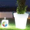 Tekcnoplast Vaso Begonia In Resina Tondo H45 Led Multicolor Ø 50Cm
