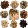 Rich Choices Hair Extension Clip Capelli Veri Chignon Updo Bun Ponytail Scrunchie Parrucchino Capelli Ricci Mossi Posticci Castano chiaro a biondo cenere