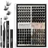 ANNAFRIS Ciglia Finte Ciuffetti Kit Ciglia Finte DIY Extension Ciglia Fai da te Cluster Lashes(W02+JS02+JS09+JS13)
