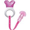 MAM Mini Cooler & Clip, Cooling Component Comforts Teething Babies, Sensitive Gums Massaged by Baby Ring, Long Range Reaches All Baby Teeth, Suitable for 0-3 Years, Pink