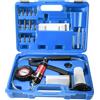 FreeTec 23Pz Pompa Vuoto Spurgo Freni, 40 PSI 26 inHg Vacuometro Pompa Vuoto Manuale, Kit Spurgo Freni Pompe Depressione per Facile Estrazione Lliquido Freno Auto Moto (Blu)