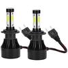 Qiilu Fari, 2 pezzi Veicolo X7-COB 6500K H7 LED Lampada frontale alta lampadina ABS in alluminio