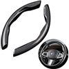 GHHVM Copri Volante per Fiat Elba Estate Grande Punto Punto 176 199 Evo, Fibra di Carbonio Antiscivolo Confortevole Segmentato Coprivolante Auto, Interni Accessori