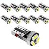 VS 10 Lampade LED T5 3 SMD 3528 BIANCO Per Auto Cruscotto Quadro Strumenti Fari ANGEL EYES Depo FK Posizione 12V