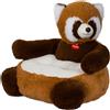 DE.CAR2 Poltrona Panda Rosso 50x50x50 cm - Morbida E Comoda