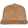Flexfit Cappellino da Baseball Snapback in Pelle Scamosciata, Cachi, Etichettalia Unica