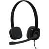 LOGITECH CUFFIA LOGITECH "H151" CON MICROFONO, Jack 3,5mm, NERO - 981-000589 981-000589 LOGITECH - 981-000589