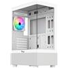 ITEK CASE SHOWBUI 33W,GAMING TOWER ATX, 12CM ARGB FAN, USB3, SIDE FRONT PANEL TEMP GLASS, WHITE - ITGCASB33W