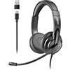 NGS CUFFIE STEREO USB-C CON CONTROLLO DEL VOLUME E ADATTATORE USB - VOX605USBC