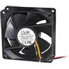 LINK VENTOLA PER CASE 80X80X25MM BK 12V CONNETTORE 3 FILI CON VITI INCLUSE - LKV8025