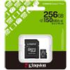 KINGSTON CANVAS SELECT PLUS 256GB (SDCS3/256GB) - MICRO SD 128GB + ADATTATORE SD KINSDCS3/256GB - KINSDCS3/256GB
