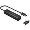 CONCEPTRONIC HUBBIES06B - HUB USB-A 4-PT USB 3.0 - ALLUMINIO (ADATT. USB-C INCLUSO) CONHUBBIES06B - CONHUBBIES06B