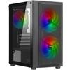 NUWO CASE MINI-TOWER NO PSU BLITZ R26 2USB3 0,5MM SPCC BLACK 1*FAN RAINBO - CS0322PW-R26K537
