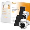 Imou Cell PT Lite Kit - Telecamera da Esterno a batteria con risoluzione 2K (3MP), Rilevamento Movimento/Umano, Visione Notturna - IPC-K9ECP-3T0WE/FSP12-TYPEC