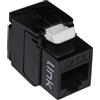 LINK KEYSTONE UTP CAT.6 RJ45 NERO 180? TOOLESS CONTATTI DORATI 50 MICRON - LK6UTB