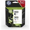 HP 303 2-PACK (3YM92AE) - BLACK + TRI-COLOR - CARTUCCIA ORIGINALE HP3YM92AE - HP3YM92AE