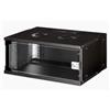 DIGITUS Armadio di rete a muro 19" 4U, SOHO PRO 240 x 540 x 400 mm, porta in vetro, nero, non assemblato, 60 kg - DN-49201