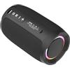 Walmeck Altoparlanti Wireless Potenti con Bassi, qualità del Suono Chiara e Brillante, Caldi e Alti, Bassi Potenti, Ascolto a 360°, IP67, Batteria Durevole (Nera)