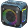 Walmeck Altoparlante BT Portatile Altoparlanti Wireless Ad Alta Potenza da 30 W con Luci RGB per Viaggi di Festa (blu)