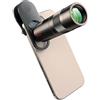 Andoer Obiettivo telefonico a fuoco lungo 400 Mm, telescopio zoom ad alta risoluzione, microobiettivo, rivestimento multistrato per eventi sportivi fauna selvatica, morsetto universale, compatibile