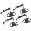 Andoer Auricolare a Forma di D Gancio per Auricolare su un Lato da 3,5 Mm ABS Driver da 23 Mm Cavo 105 Cm Audio Mono Trasparente Design Pieghevole per Guida Turistic (4 pezzi)