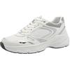 Tamaris Sneaker da Donna Low Flat, Bianco (White/Silver), 38