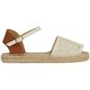 Geox D Lampedusa C, Sandali con Zeppa Donna, Sand Cognac, 35 EU