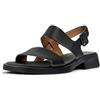 Camper Dana K201486, Sandali piatti Donna, Nero 005, 39 EU