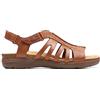 Clarks April Belle, Sandali Bassi Donna, Pelle Marrone Chiaro, 43 EU