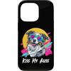 Retro Vintage Aussie Mom Gifts T Shirts Custodia per iPhone 13 Pro Kiss My Auss 80s 90s Blue Merle Australian Shepherd Lover