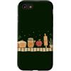 Doodle Character Friends Custodia per iPhone SE (2020) / 7/8 Amanti della cottura retrò Cucina Doodle Friends