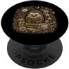 Cozy Cottagecore Woodland Animals & Book Cottagecore - Riccio lettura libro amante vintage floreale PopSockets PopGrip Adesivo