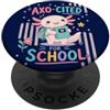 Back To School Outfits Carino Axolotl torna a scuola studente primo giorno umorismo PopSockets PopGrip Adesivo