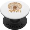 Black Mom African American Afro Women Mo Mamma Vita Nero Mamma Afro Capelli Afro Americano Madre Melanina PopSockets PopGrip Adesivo