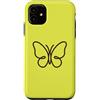 Tiny Meaning Studio Custodia per iPhone 11 Wasabi - Farfalla disegnata a mano gialla verde minimalista