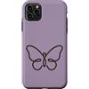 Tiny Meaning Studio Custodia per iPhone 11 Pro Max Natura minimalista disegnata a mano viola lilla polverosa della farfalla