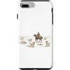Vintage Labrador Retriever Cowboy Dog Mo Custodia per iPhone 7 Plus/8 Plus Western Labrador Retriever Graphic Cowboy Lab Dogs