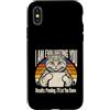 Funny Retro Evaluating Cat Humor Vintage Custodia per iPhone X/XS Ti sto valutando i risultati in attesa di malato ti farò sapere Cat