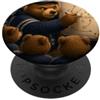 Funny Papa Bear Father Day Coach Family Tale padre tale figlio Orso Football Papà Allenatore PopSockets PopGrip Adesivo