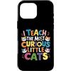 Cool I Teach The Designs Custodia per iPhone 16 Pro Max Insegno ai piccoli gatti più curiosi insegnante insegnante