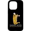 Gustav Klimt The Kiss Art Parody Funny M Custodia per iPhone 15 Pro Giocatore di hockey su ghiaccio amante del cuore marito fidanzato fan sportivo