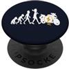 Biker and Electric Motorcycle Designs Fu Motociclista elettrico Evoluzione Divertente Moto EBike Motociclista PopSockets PopGrip Adesivo
