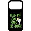 IM Design Custodia per iPhone 17 Pro Reggo più Gin Tonic che persone divertente aperitivo ironica