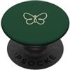 Tiny Meaning Studio Simbolo minimalista della natura della farfalla disegnata a mano verde della foresta PopSockets PopGrip Adesivo